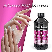 8 oz Mia Secret Liquid Monomer - Professional Acrylic Nail Liquid for Acrylic Powder - EMA monomer - Nail Monomer liquid - ema monomer acrylic nail liquid