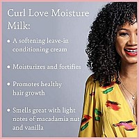 Camille Rose | Curl Love Moisture Milk | Leave-In Conditioner for Curly Hair - Hydrates, Reduces Frizz, Repairs Damaged Hair - Vanilla, 8 Fl Oz