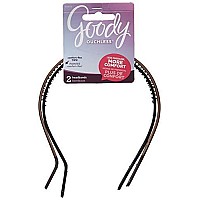 Goody Ouchless Flex Thin Pressure-Free Headband , Assorted Colors - Soft and Strong for a Comfortable Fit - for All Hair Types - Pain-Free Hair Accessories for Women and Girls 2 Count (Pack of 1)