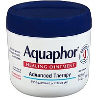 Aquaphor Healing Ointment Moisturizing Skin Protectant For Dry Cracked Hands Heels And Elbows Use After Hand Washing Oz Jar, Ba, Fragrance Free, 14 Ounce