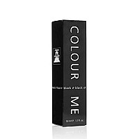 Colour Me Black Eau De Toilette Fragrance Spray For Men Woody Aromatic Scent 17 Oz