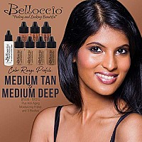 Belloccio Professional Beauty Airbrush Cosmetic Makeup System With 4 Tan Shades Of Foundation In 1/4 Ounce Bottles - Kit Includes Blush, Bronzer And Highlighter And 3 Bonus Items And A Video Link