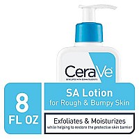 CeraVe SA Lotion for Rough & Bumpy Skin | Vitamin D, Hyaluronic Acid, Lactic Acid & Salicylic Acid Lotion | Fragrance Free & Allergy Tested | 8 Ounce