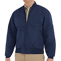 Red Kap Mens Solid Team Jacket, Navy, Long Medium