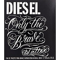 Diesel Only the Brave Tattoo Eau de Toilette Spray Cologne for Men, 4.2 Fl. Oz.