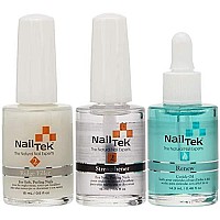 Nail Tek Nail Recovery Kit, Cuticle Oil, Strengthener, Ridge Filler - Restore Damaged Nails in 3 Steps