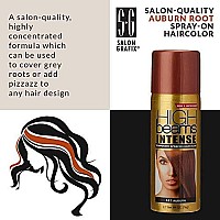 High Beams Intense Spray-On Hair Color -Auburn - 2.7 Oz - Add Temporary Color Highlight to Your Hair Instantly - Great for Streaking, Tipping or Frosting - Washes out Easily