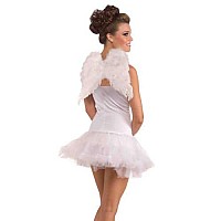 Forum Novelties Womens Adult club Angel Feather Wings costume Accessory, White, One Size