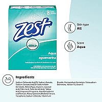 Zest Aqua 8-Bar Bath Soap, 32 Ounce Total, 4