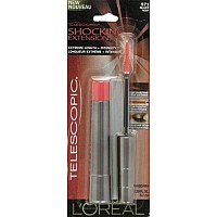 Loreal Telescopic Shocking Extensions Washable Mascara, Black, 0.29 Fluid Ounce