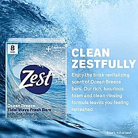 Zest Ocean Breeze Bar Soap - 8 Bars - Sea Minerals, 32oz