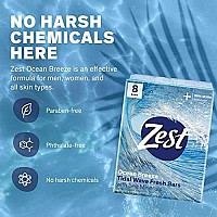 Zest Ocean Breeze Bar Soap - 8 Bars - Sea Minerals, 32oz