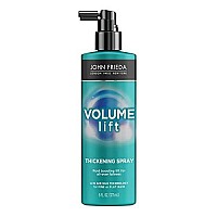 John Frieda Volume Lift Thickening Spray for Natural Fullness, 6 Ounces, Fine or Flat Hair Root Booster Spray with Air-Silk Technology, Stocking Stuffer