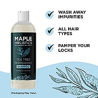 Tea Tree Shampoo Sulfate Free - Clarifying Shampoo for Build Up and Flakes with Peppermint Oil and Tea Tree Essential Oil for Dry Scalp Treatment - Deep Cleansing Tea Tree Mint Shampoo for Oily Hair