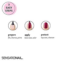 SensatioNail Base and Top Coat Gel Polish Refill Kit - Includes Gel Primer, Black, 0.37 Fl Oz