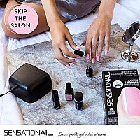 SensatioNail Base and Top Coat Gel Polish Refill Kit - Includes Gel Primer, Black, 0.37 Fl Oz