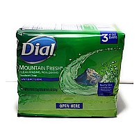 Dial Mountain Fresh Antibacterial Deodorant Soap 3 X 4 Oz