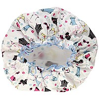 Bath Accessories Bouffant Shower Cap, Lingerie Print