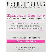 NeedCrystals Microdermabrasion Crystals 8 oz. / 227g. DIY Face Scrub. Natural Facial Exfoliator for Dull or Dry Skin Improves Scars, Blackheads, Pore Size, Wrinkles, Blemishes & Skin Texture