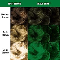 MANIC PANIC Venus Envy Hair Dye - Classic High Voltage - Semi Permanent Hair Color - Dark Neutral Green Shade - For Dark & Light Hair - Vegan, PPD & Ammonia-Free - For Hair Coloring on Men & Women