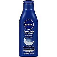 NIVEA Essentially Enriched Body Lotion for Dry Skin, 6.8 Fl Oz Bottle