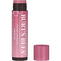 Burts Bees 100% Natural Tinted Lip Balm, Hibiscus with Shea Butter & Botanical Waxes 1 Tube