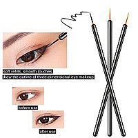 KINGMAS 100 Pack Disposable Eyeliner Brushes Applicator Makeup Eye Liner Wands