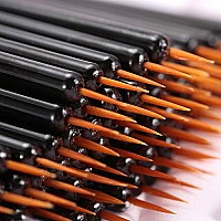 KINGMAS 100 Pack Disposable Eyeliner Brushes Applicator Makeup Eye Liner Wands