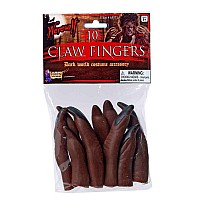 Werewolf Brown Finger claws costume Accessory Set of 10 One Size