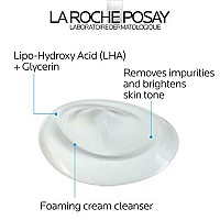 La Roche-Posay Pigmentclar Brightening Face Cleanser, Exfoliating Face Wash With Lhas To Brighten Skin Tone And Reduce Dark Spots, Foaming Cream Cleanser