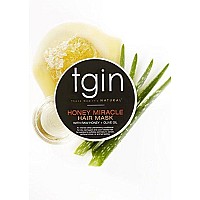 Tgin Honey Miracle Hair Mask Deep Conditioner With Raw Honey & Olive Oil For Natural Hair - Dry Hair - Curly Hair - 12 Oz