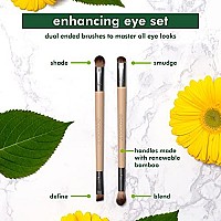 EcoTools Eye Brush Set - Eco-Friendly, Dual-Sided, 2 Count