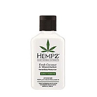 Hempz Herbal Body Moisturizer, Pearl White, Fresh Coconut/Watermelon, 2.25 Ounce