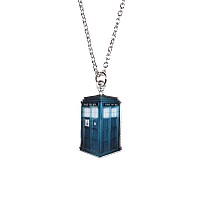 Dr Who Photo Printed Stamp cut Tardis Necklace