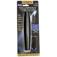 Loreal Paris Voluminous Extra-Volume Collagen Waterproof Mascara, Blackest Black [695] 0.34 Oz