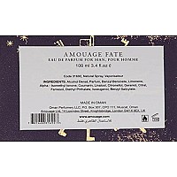 Amouage Fate Mens Eau De Parfum Spray, 3.4 Fl Oz