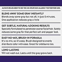 Just For Men Touch of Gray Mustache & Beard, Beard Coloring for Gray Hair with Brush Included for Easy Application, Great for a Salt and Pepper Look - Dark Brown & Black, B-45/55, Pack of 1