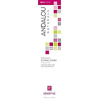 Andalou Naturals Toner Ounce, White, 1000 Roses Floral, 6 Fl Oz