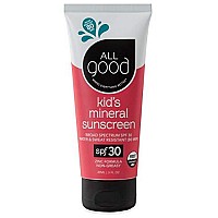 All Good Baby & Kids Sunscreen Lotion For Face & Body - Uva/Uvb Broad Spectrum, Spf 30, Zinc Oxide, Coral Reef Friendly, Water Resistant - Zinc, Shea Butter, Coconut Oil, Aloe (3 Oz)