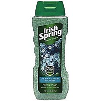 Irish Spring Body Wash Deep Action Scrub, 18 Fl Oz (Pack of 2)