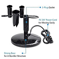 Aw Tabletop Blow Dryer Hair Iron Holder Salon Appliance Stand With 3 Outlets For Stylist Hot Tool Straightener