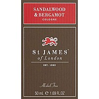 St James of London Sandalwood & Bergamot Cologne, 1.69 Fl Oz