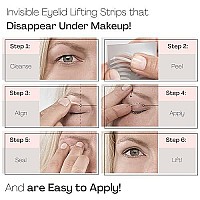 Wonderstripes Eye Lid Tape (Small) Eyelid Lifting Stripes For Hooded Eyes Invisible Silicone Tape For Droopy Eyes Multiple Sizes For All Eye Shapes Makeup Compliant, Easy To Apply