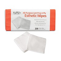 ForPro All-Purpose Lint-Free 4-Ply Esthetic Wipes - Non-Woven - For Salon and Spa Use- Soft, Strong and Durable- Latex-Free - Medical-grade Fibers - 4 x 4 - 200-count