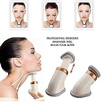 Neckline Slimmer & Toning Massager System, Double Chin Remover Facial Neck Line Exerciser Chin Massager, Face Lift Thin Jawline Double Chin Reducer, 100 Pcs Cotton Swabs, Workout for Men and Women