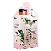 Oliology Nutrient Rich Coconut Oil Shampoo & Conditioner Combo Pack - Helps Restore Damaged Hair | Provides Intense Shine | Moisturizing | Made In Usa, Cruelty Free & Paraben Free (32Oz)