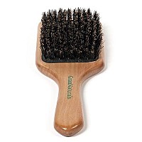 GranNaturals Boar Bristle Smoothing Hair Brush for Women and Men - Medium/Soft Bristles - Natural Wooden Large Flat Square Paddle Hairbrush for Fine, Thin, Straight, Long, or Short Hair