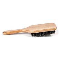 GranNaturals Boar Bristle Smoothing Hair Brush for Women and Men - Medium/Soft Bristles - Natural Wooden Large Flat Square Paddle Hairbrush for Fine, Thin, Straight, Long, or Short Hair