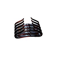 Parcelona French Crab Interlocking Shell Brown Medium 2 1/4 Celluloid No Slip Ponytail Updo Clips Flexible Sturdy Hold Hair Clips Side Comb for Women and Girls, Made in France