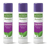 Medline Remedy Phytoplex Lip Balm, Moisturizing, Soothes And Protects, All Natural , 3 Pack